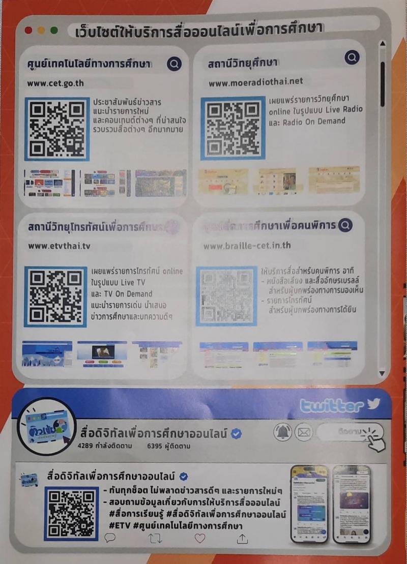 1. ช่องทางการใช้บริการสื่อออนไลน์เพื่อการศึกษา