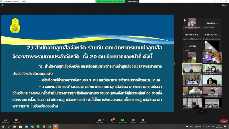 3. ประชุมชี้แจงโครงการลูกเสือจิตอาสาพระราชทาน ผ่านระบบการประชุม zoom Meeting สำนักงาน กศน.จังหวัดกำแพงเพชร